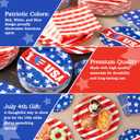 JOYIN 200 Pcs July 4th Plates & Napkins Patriotic Party Supplies, American Flag Patriotic Paper Plates Napkins, 4th of July Memorial Independence Day Party Tableware Decoration Supply, Serve 50