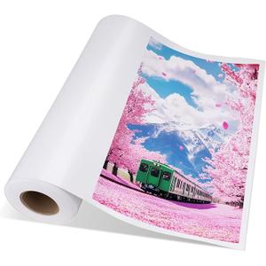 Photo Paper Roll Glossy 24 inch x 164ft, 260g, Wide Format for Inkjet Printers, Universal, Waterproof, Quick Dry and Large Capacity