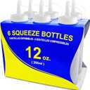 New Star Foodservice 26146 12 oz. Plastic Squeeze Bottles, Clear - Pack of 6