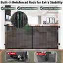 KISKIZ 72" Wide Reinforced Retractable Baby Gates Extra Wide Dog Gate/Black