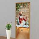 Noren Christmas Japanese Doorway Curtain Merry Christmas Balls Snowman Wooden Xmas Tree Bird Winter Noren Japanese Door Curtain Bedroom Partition Kithchen Divider Bathroom Door Decor 33.5"x 59" (Ft28)