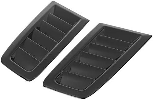 X AUTOHAUX Pair Vent Scoop Decorative Hood Bonnet Vent for Ford Focus - Gloss Black Style