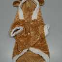 Yoption Reindeer Dog Costume, Christmas Elk Deer Pet Winter Warm Coat Coat Clothes Hoodie Outfit Apparel for Puppy Cat (L) (L-Chest Girth: 19.3", Neck Girt: 14.6")