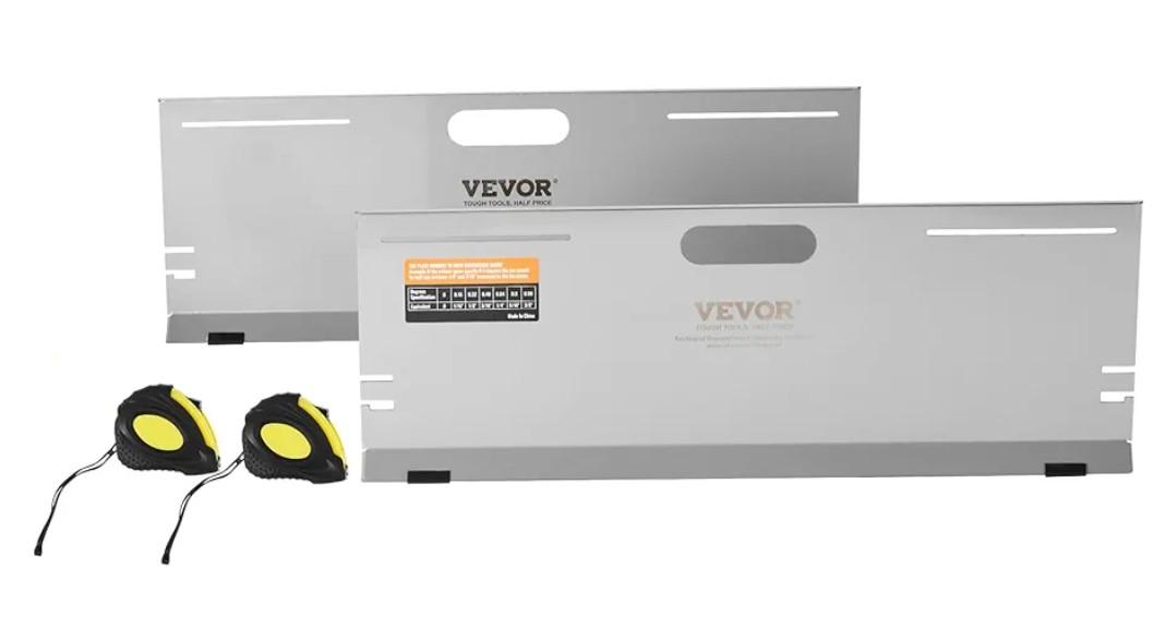 VEVOR Wheel Alignment Tool, 2-Pack Alignment Tool Toe Plates, Stainless Steel Toe Angle Measurement Tool Plate, 4 Alignment Rods and Magnetic Slots, Includes Measuring Tapes & Conversion Chart