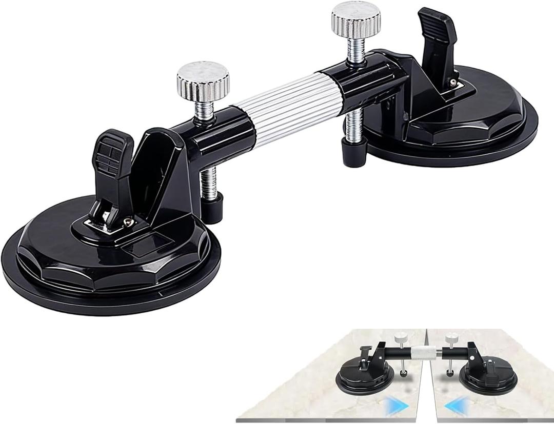 Laminate Floor Gap Repair Tool, Pro Countertop Alignment Clamps, Adjustable Granite Seam Setter with Vacuum Suction Cups, for Granite, Marble, Stone, Slab and Glass