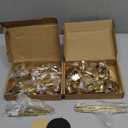 2 Sets 6 Pcs Gold Metal Taper Candle Holders, Candlestick Holders, 7cm Diameter Taper Candle Holder Bulk for Table Centerpieces Candlesticks for Ramadan Wedding Christmas Party Table Decor-23/19/16cm, Set of 2