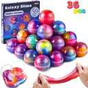JOYIN Slime Party Favors, 36 Pack Galaxy Slime Ball - Stretchy, Non-Sticky, Mess-Free, Stress Relief, and Safe - Toys for Girls and Boys - Classroom Reward, Party Supplies
