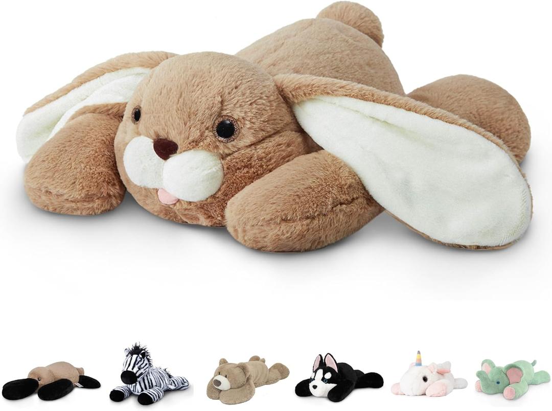 Niuniu Daddy 20" 3.3lb Bunny Weighted Stuffed Animal forKids and Adults, Soft Sensory Rabbit Plush Body Pillow for Calming Support, Large Animal Toy for Everyday Comfort