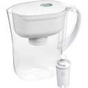 Brita Water Filter Pitcher for Tap and Drinking Water with 1 Standard Filter, Lasts 2 Months, 6-Cup Capacity, BPA Free, White