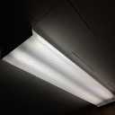 4 Pcs 48 Inch Fluorescent Light Fixture Covers Replacement Wrap Around Light Cover 4ft Two Bulb Replacement Lens Transparent Square Lenses for 4ft LED Ceiling, Home Kitchen Room