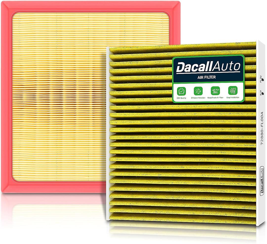 Dacall Activated Carbon Cabin & Engine Air Filter Set fit for Subaru Outback (20202025), Crosstrek (20212025), Ascent (20192025), Legacy (20202025), Replace Part NO. 72880FL00A 16546AA16A