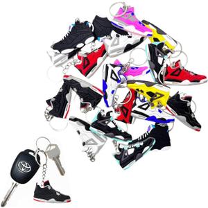 TSY TOOL 30 Pcs of Random Mini Retro Sneaker Keychains  Shoe Key Chains for Goodie Bags, Collectors, Sneakerhead