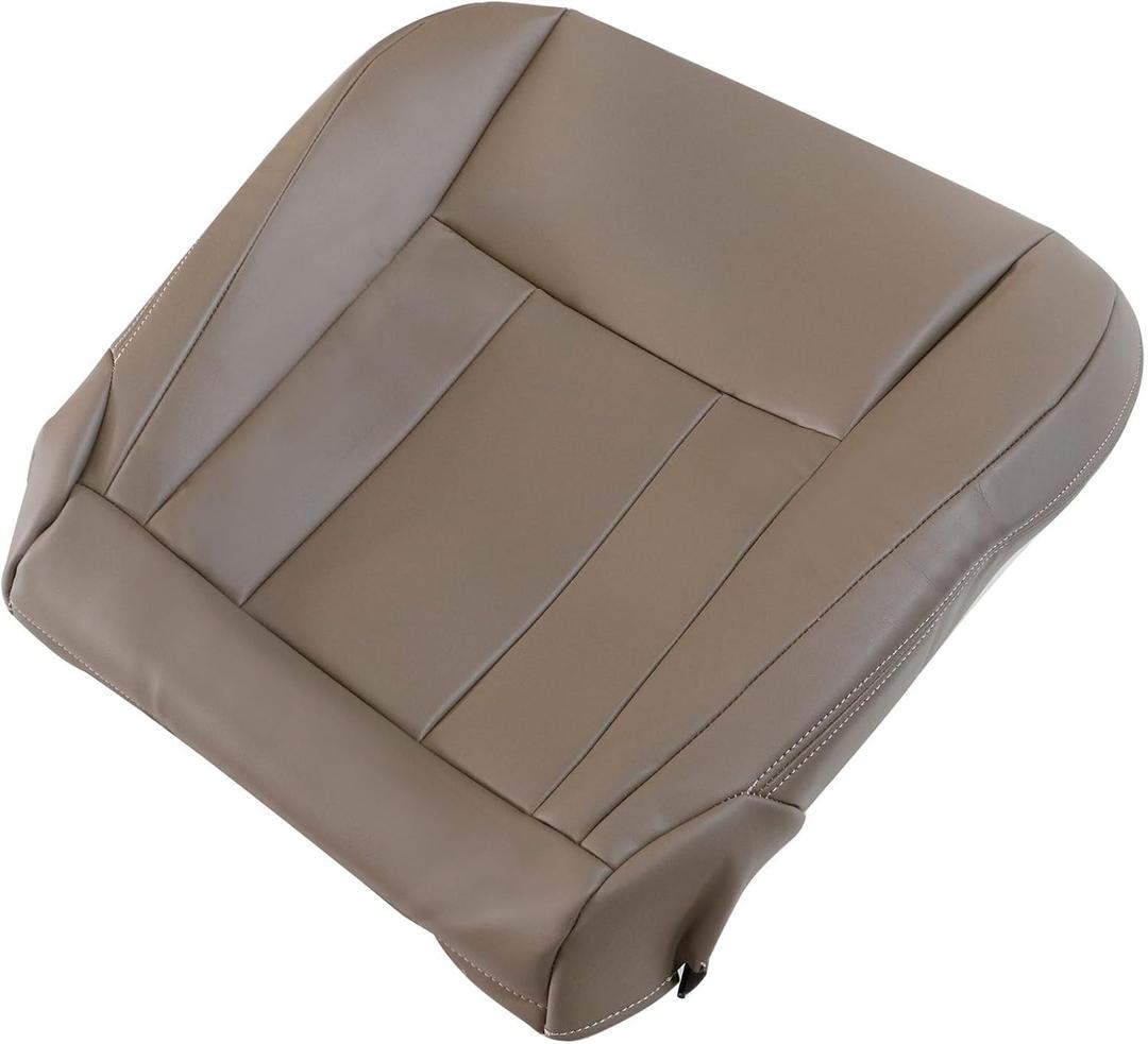 SecosAutoparts Oak Tan Front Driver or Passenger Side Bottom Leather Seat Cover Compatible with Toyota 4Runner 1996 1997 1998 2000 2001 2002