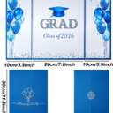 2 x Blue Graduation Signature Book, 3-Panel Class of 2026 Graduation Party Guest Book for Graduation Party Decorations High School College Graduations Decor for Him Her