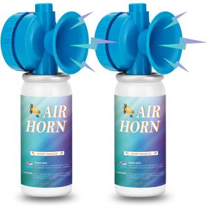 4 x 1.4oz Air Horn Can for Safety, Air Horn for Boat for Sporting Events 2 Pack