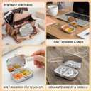 3 x Square Pill Case Small Pill Box with Mirror Pocket 2 Compartment Vitamin Pill Medicine Case Organizer Pill Containers for Traveling Blooming Flower Two