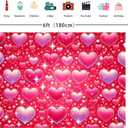 Pink Heart Photo Backdrop Early 2000s Backdrops for Photography 6x4FT Romantic Valentines's Day Background Girls Birthday Valentines Party Decorations Banner Shooting Studio Props