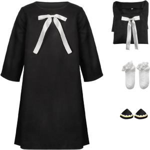 Anya Forger Cosplay - Black Dress Uniform Outfit for Halloween (Adult-XL)