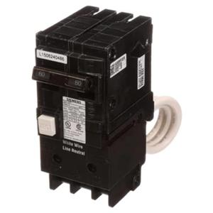 Siemens QF250A Breaker Ground Fault Circuit Interrupter, 50 Amp, 2 Pole, 240 Volt, 10,000 AIC