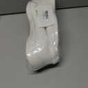 Women's Knit Slip On Walking Shoes - Comfort Ballet Flats with Rubber Sole & Arch Support (White)