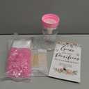 Roowest 512 Pcs Baby Shower Games Guess How Many Pacifiers Sign 100 Small Guessing Games 10 HB Pencils 750ml Milk Bottle 400 Acrylic Pacifiers Decoration for Guest Gender Reveal(Pink,Flower)