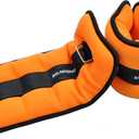 Fitvids Fully Adjustable Ankle Wrist Arm Leg Weights, Orange, 10 LBS Each (20-LB Pair)