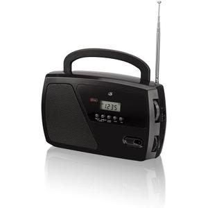 GPX R633B Portable Shortwave AM/FM Clock Radio (Black)