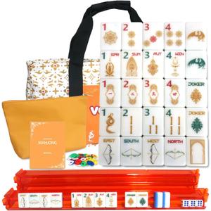 160 Pcs American Mahjong Set with Racks | Fall Mahjong Tiles