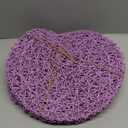 AHHFSMEI Paper Braided Round Placemats Set of 12 Natural Non-Slip Heat Resistant Table Mats for Dining Tables Woven Indoor Outdoor Place mats(Purple,12)