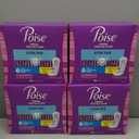 Poise Ultra Thin Incontinence Pads & Postpartum Pads for Bladder Leaks, 4 Drop Moderate Absorbency, Long Length, 192 Count (4 Packs of 48)