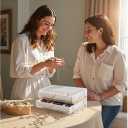 Jewelry Box Organizer with Acrylic Lid, 2-Layer Jewelry Storage, with 2 Drawers, Modern Style, Gift for Women, 9 x 5.4 x 4.6 Inches,Organizer for Earring, Ring, Necklace, Bracelets