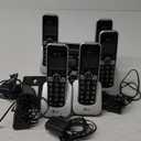 AT&T BL102-5 DECT 6.0 5-Handset Cordless Phone for Home with Answering Machine, Call Blocking, Caller ID Announcer, Audio Assist, Intercom, and Unsurpassed Range, Silver/Black