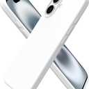ORNARTO Compatible with iPhone 16 Case 6.1", Slim Liquid Silicone 3 Layers Full Covered Soft Gel Rubber Shockproof Phone Case, Protective Cover with Anti-Scratch Microfiber Lining-White
