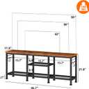 Furologee TV Stand for TVs up to 55 Inch, Entertainment Center with Open Storage Shelves, Media Console Table with Soundbar Shelf for Living Room, Bedroom, Rustic Brown