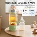 Portable Bottle Warmer for Travel - 3Min Fast Heating of Breast Milk and Formula, 36W Fast Charge, 17 Ounces Large Capacity, Baby Bottle Warmer On The Go for Outdoor Airplane and Car