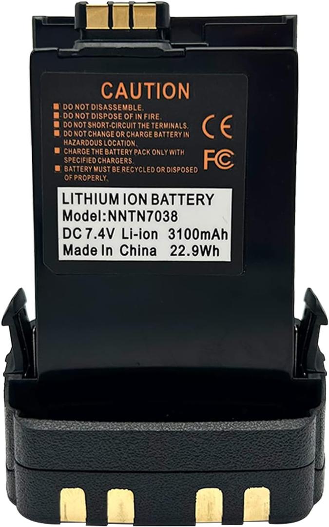 NNTN7038 NNTN7038A 3100mAh Li-ion Battery Non IMPRES Compatible with Radio AXP6000 APX7000 APX8000 APX8000XE APX7000XE APX6000XE SRX2200 NNTN4486A