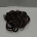 CJL HAIR Large Messy Bun Hair Piece Wavy Curly Scrunchies Synthetic Chignon Ponytail Hair Extensions Thick Updo Hairpieces for Women Dark Brown