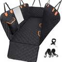 Dog Car Seat Cover for Back Seat 600D Scratchproof Nonslip Durable Waterproof Cars Pet Backseat Covers with Mesh Window Dogs Hammock for CarSUV, Truck (54" W x 58" L)
