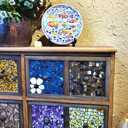 320PCS Square Iridescent Stained Glass Mosaic Tiles, 1.1LB Mosaic Tiles for DIY Crafts, 0.6" Bright Mosaic Glass Pieces for Art Craft and Home Decorations (Iridescent Purple F532, 0.6")