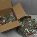 Betylifoy 12FT(2*6FT) Christmas Garland Artificial Norfolk Pine Garlands Real Touch Greenery Garland with Red Berry Faux Cedar Garland Xmas Winter Pine Garlands for Mantle Stairs Fireplace Table Decor