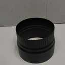 LEIFIDE 1 Pcs 6"x 4.72" Stove Collar Adapter Stove Adapter for 6" Diameter Black Single Wall Pipe