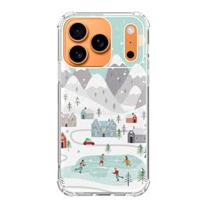 Liehad Winter Village House Phone Case Compatible with iPhone 17 Pro Max, Funny Christmas Holiday Phone Cover, Soft Shockproof Protective TPU Case