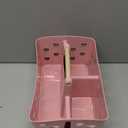 Anyoifax Portable Shower Caddy Plastic Shower Basket Organizer Divided Bathroom Caddy Storage Cleanning Caddy Tote with Handle for College, Dorm Room, Kitchen, Pink