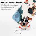 for iPhone 13 Pro Case Flower Butterfly Cute Astronaut Design Phone Cover Soft Microfiber Lining Slim Liquid Silicone Phone Case 13 Pro-Astronaut White