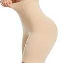 sellto Shapewear Tummy Control High Waisted Body Shaper Shorts Women Seamless Girdles Under Dresses Shorts Thigh Slimmer S