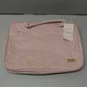 NISHEL Travel Toiletry Bag for women, Portable Hanging Organizer for Travel-Sized Shampoo, Conditioner, Brushes Set, makeup Accessories, Medium Size, Pink