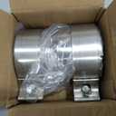 Polished Stainless Steel 2.5" ID to 2.75" ID Exhaust Adapter With Clamps,ID 2-1/2 Inch to ID 2-3/4 Inch Exhaust Reducer Connector Pipe/W Clamps, 4'' Length Exhaust Coupler,Universal Fitment