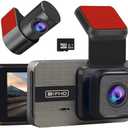 Dash Cam Front and Rear: 2K+1080P Dual Dash Camera for Cars, with 3.0" IPS Screen, G-Sensor, Loop Recording, 170° Wide Angle, Night Vision, Parking Mode,32GB SD Card Included,No WiFi