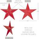 VHC Brands Patriotic Metal Star Distressed 48x48, Independence Day Decor, Decorative Wall Hanging, Rustic Farmhouse Decorations, Barn Red, Black