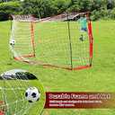 Storgem Soccer Goal, Soccer Net, Soccer Goals for Backyard, with Bow Frame, Collapsible Metal Base and 15 Training Cones (8x6x3Ft)